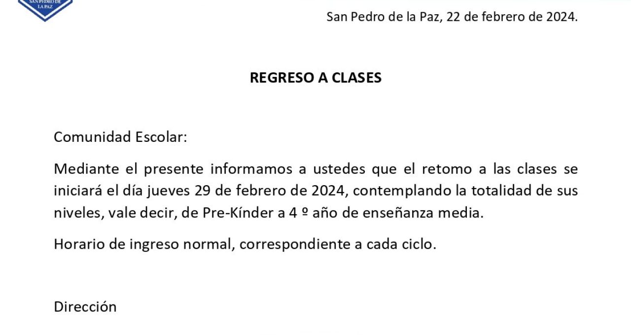 REGRESO A CLASES